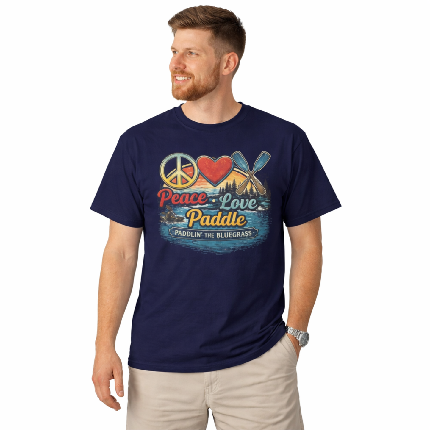 Unisex T-Shirt – Frieden Liebe Paddeln