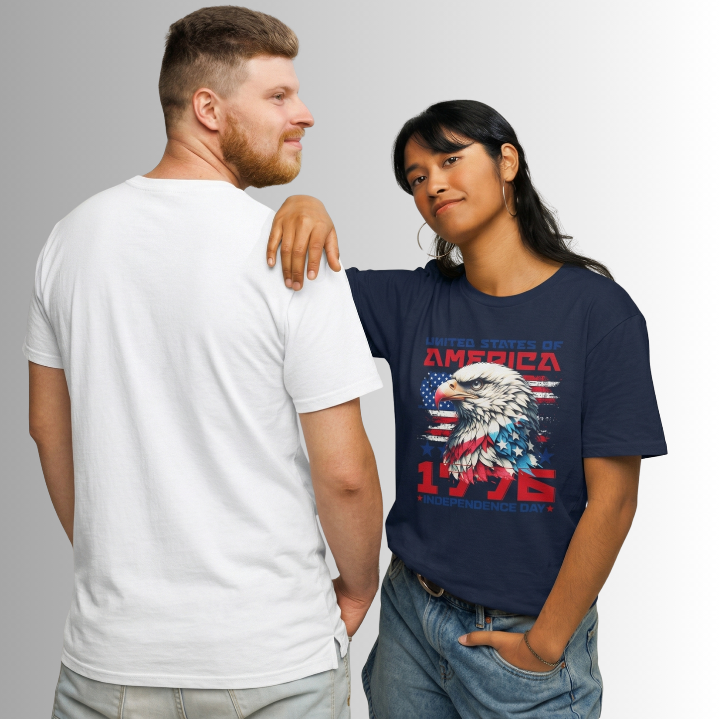 Unisex T-Shirt mit Adler Motiv